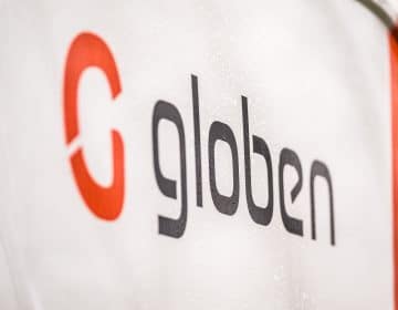 Globen logo op bus